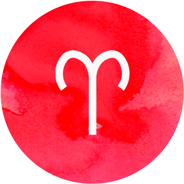 Aries Zodiac Sign Red Background PNG image