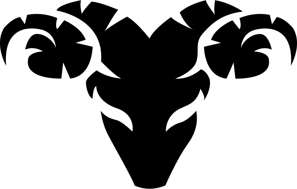 Aries Zodiac Symbol Silhouette PNG image