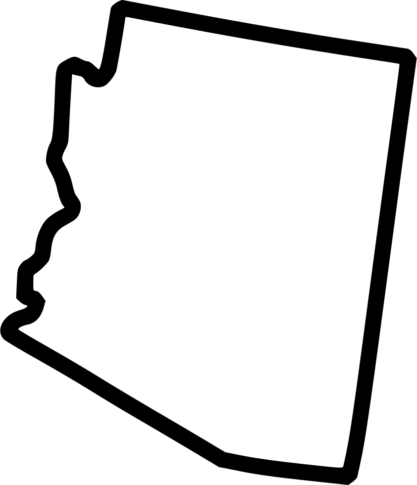 Arizona State Outline PNG image