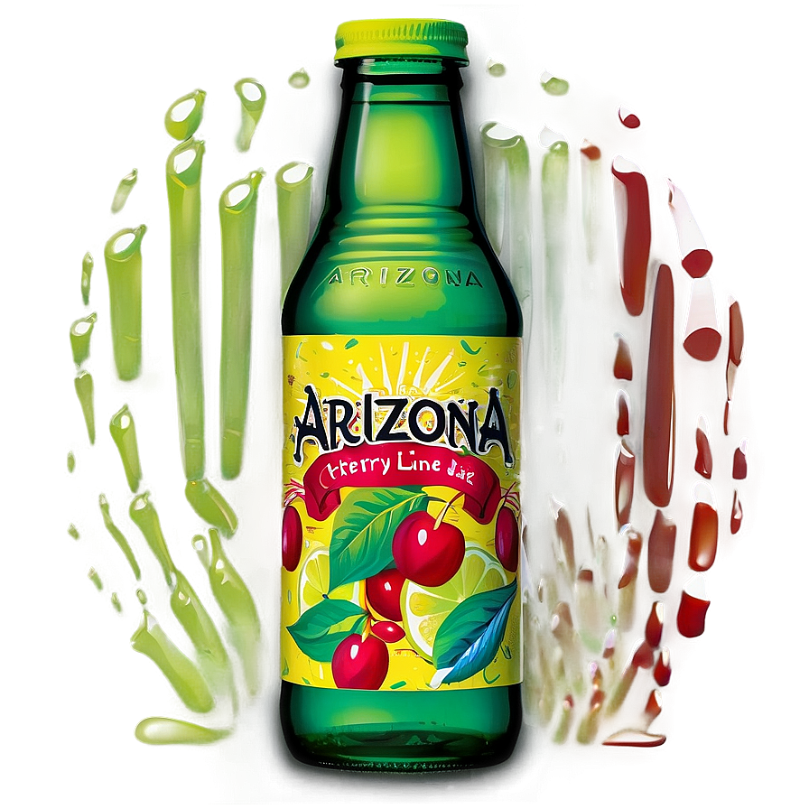 Arizona Tea Cherry Lime Rickey Png Kmd PNG image