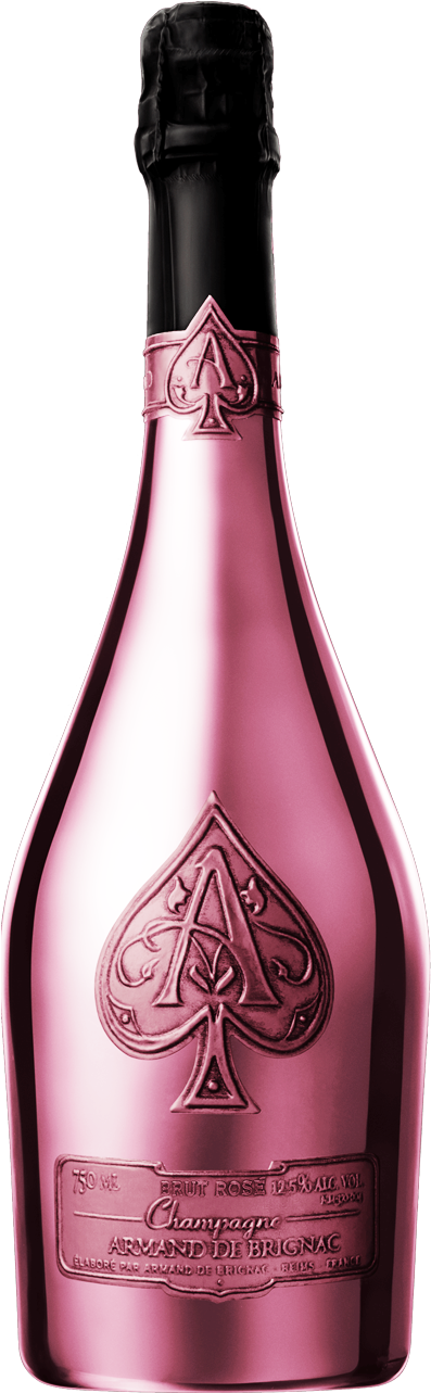 Armandde Brignac Rose Champagne Bottle PNG image