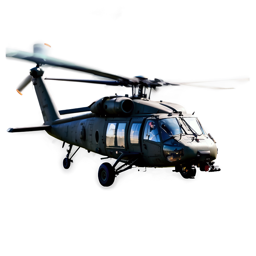 Armed Black Hawk Helicopter Png 06252024 PNG image