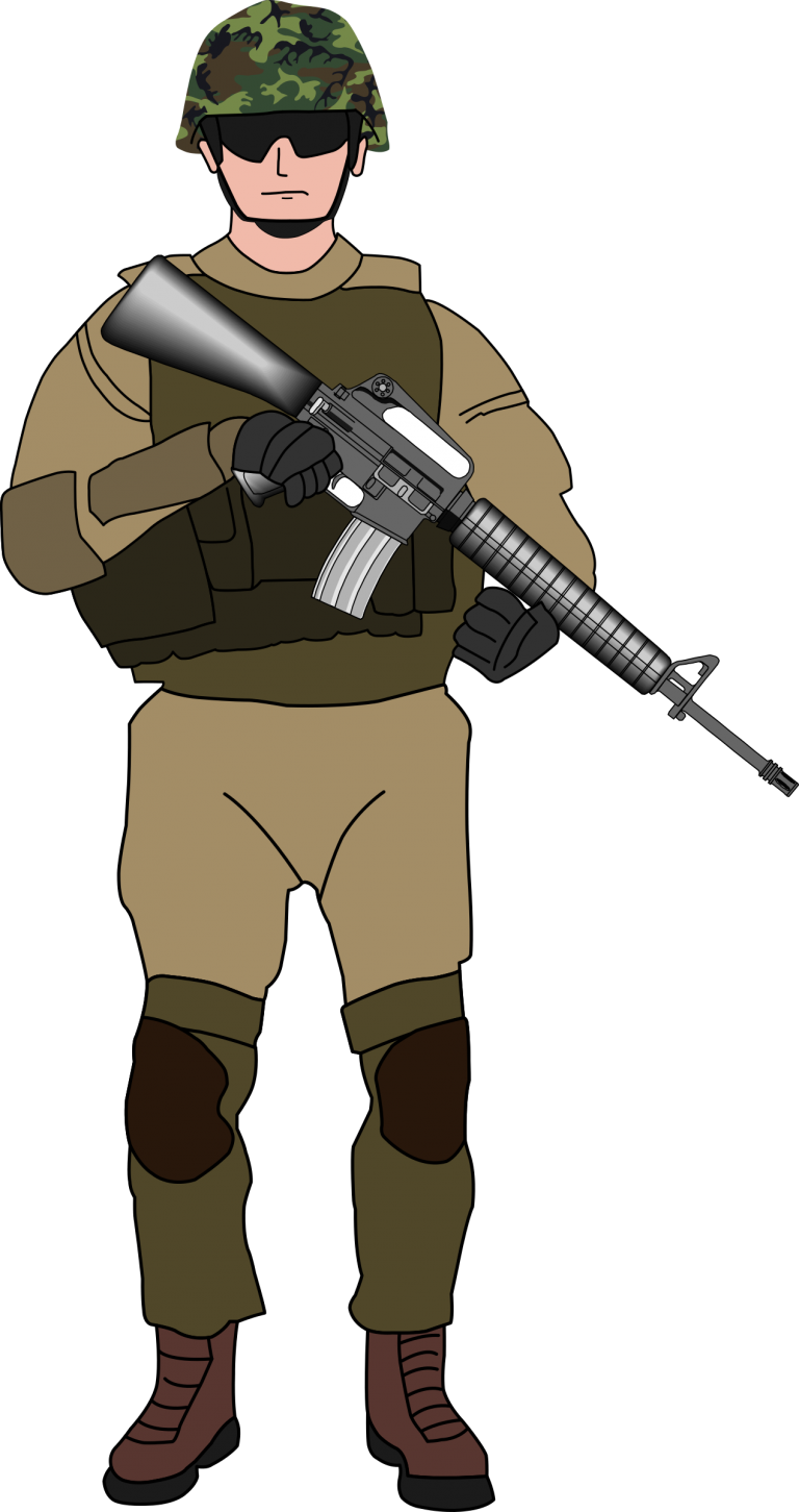 Armed Soldier Illustration PNG image