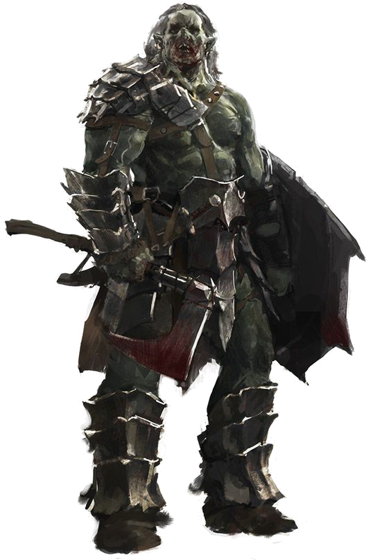 Armored Orc Warrior PNG image