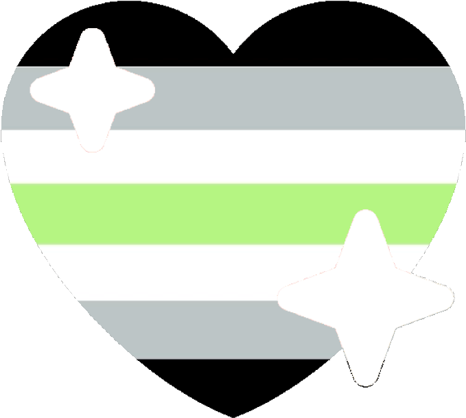 Aromantic Pride Heart Emoji PNG image