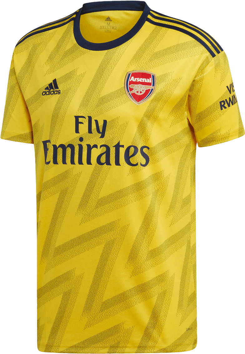 Arsenal Adidas Yellow Jersey PNG image