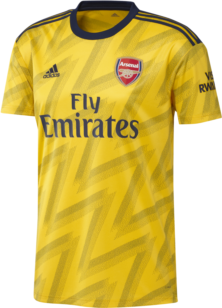 Arsenal Adidas Yellow Jersey PNG image