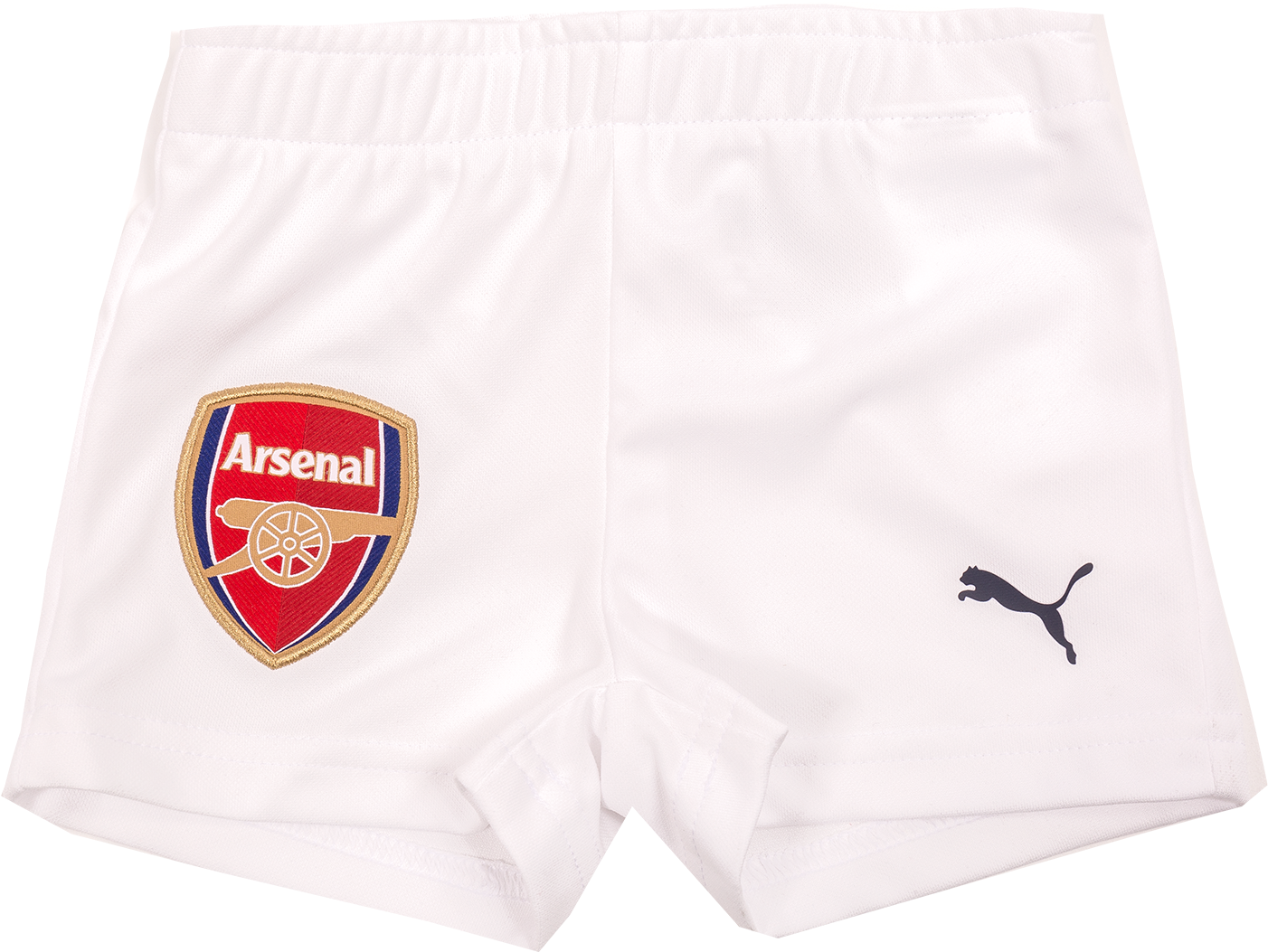Arsenal F C White Shortswith Logoand Puma Symbol PNG image