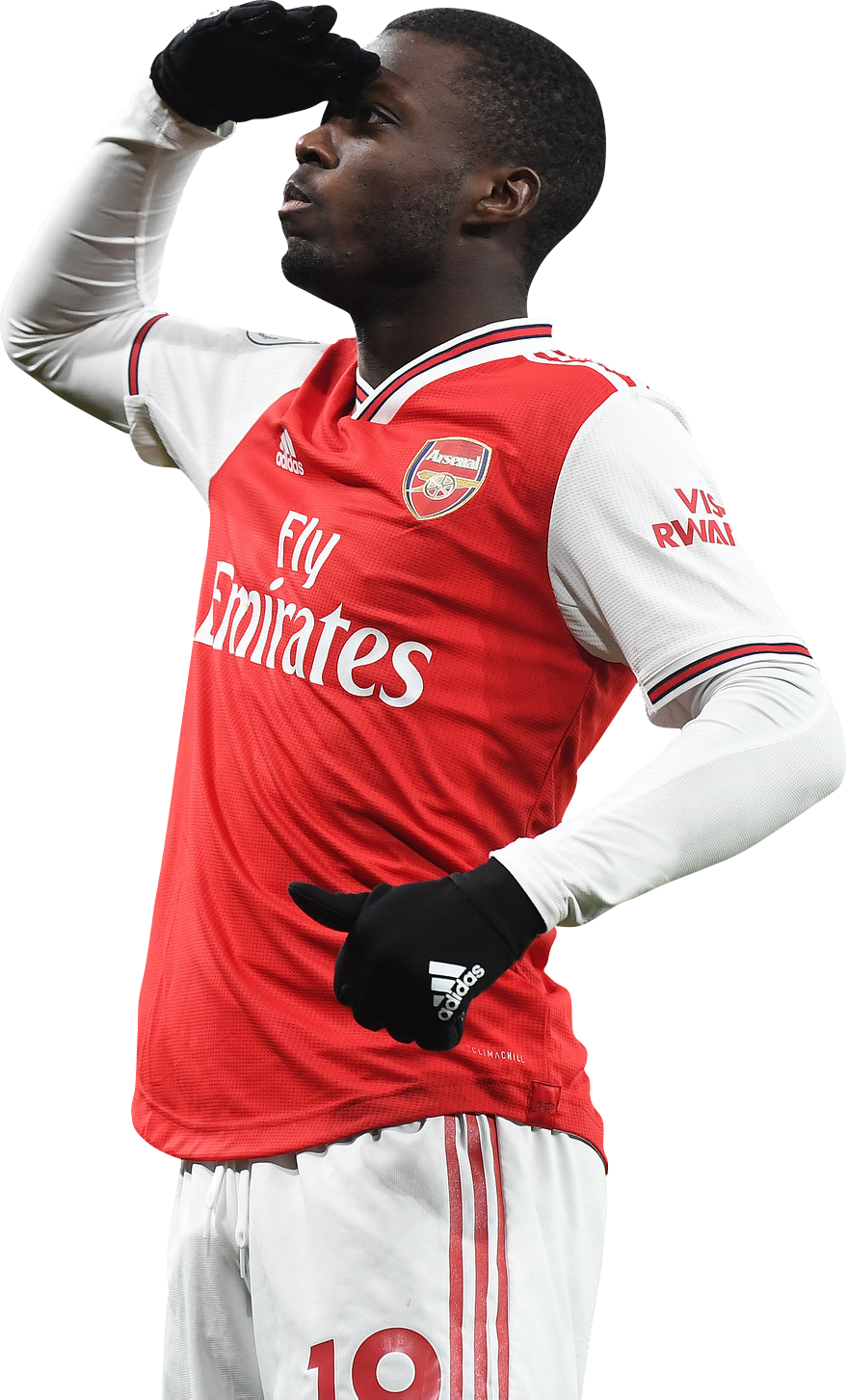 Arsenal Player Salutingon Field PNG image