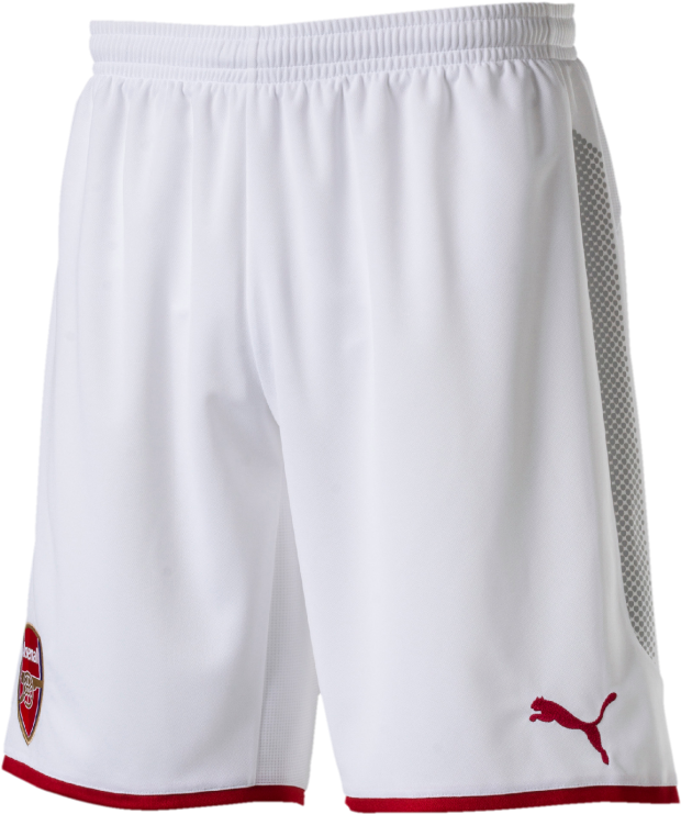 Arsenal White Shorts Product Showcase PNG image