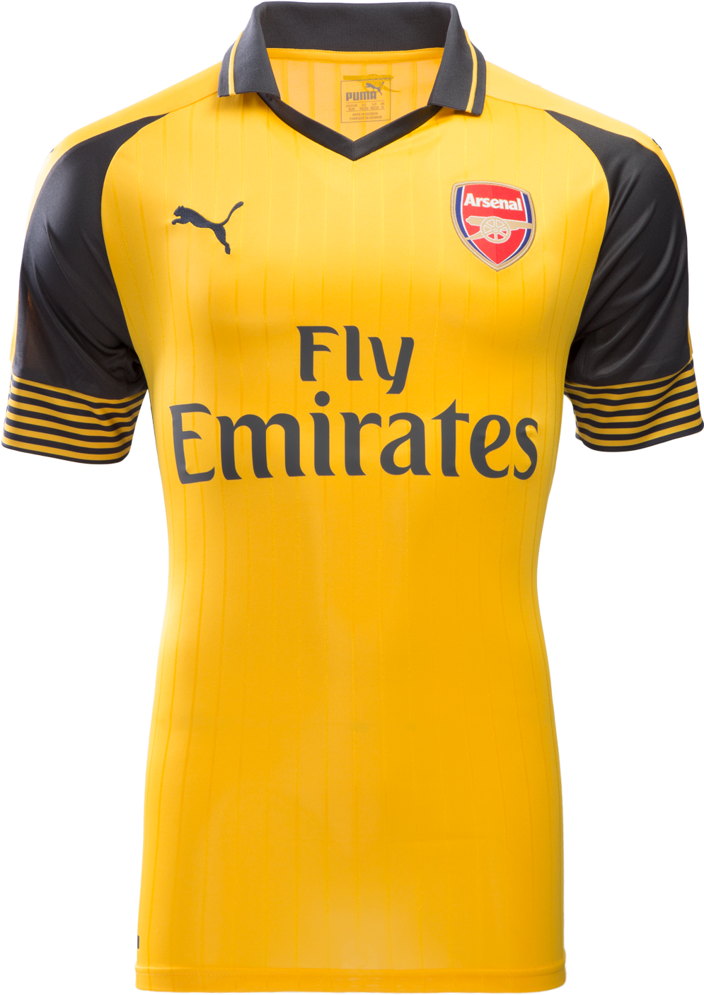 Arsenal Yellow Away Kit PNG image