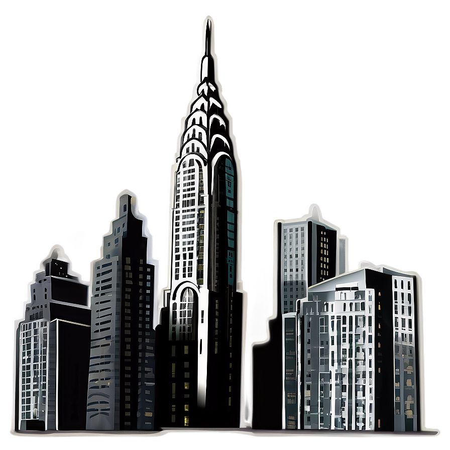 Art Deco Chrysler Building Design Png Fao PNG image