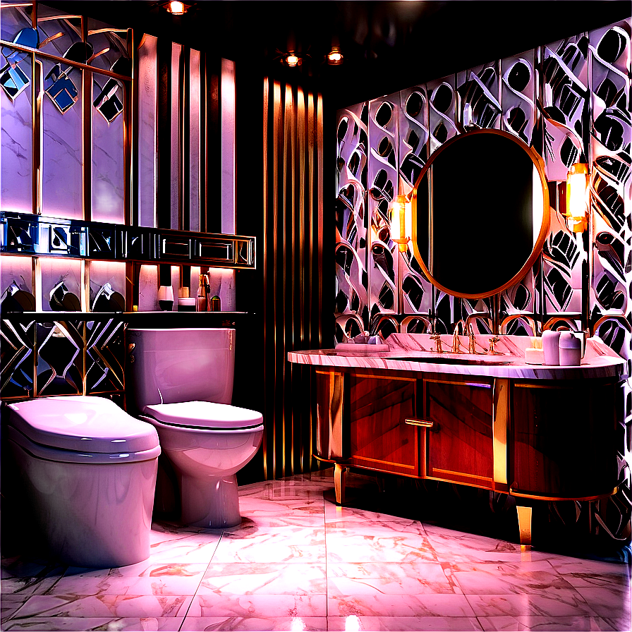 Art Deco Inspired Toilet Png 05042024 PNG image