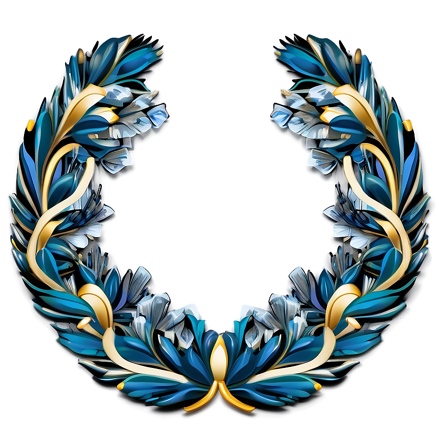 Art Deco Inspired Wreath Png 92 PNG image