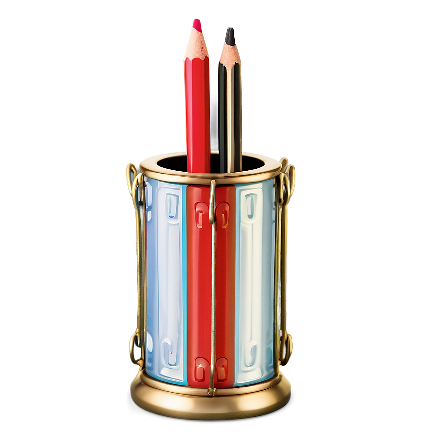 Art Deco Pencil Holder Png Lue PNG image