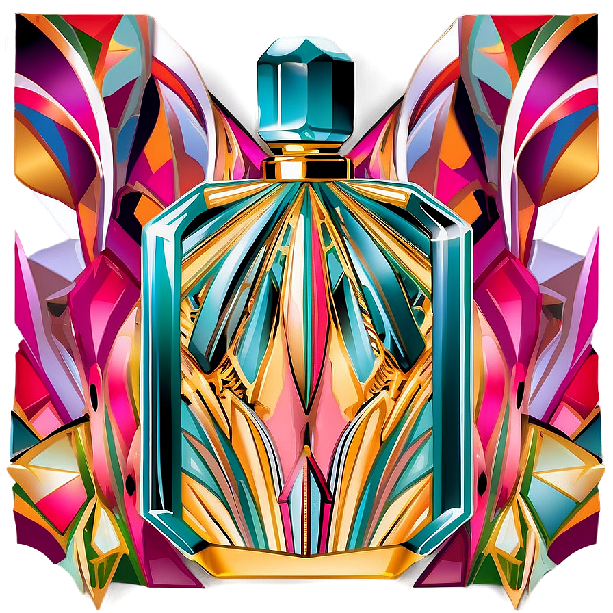 Art Deco Perfume Bottle Png 05242024 PNG image