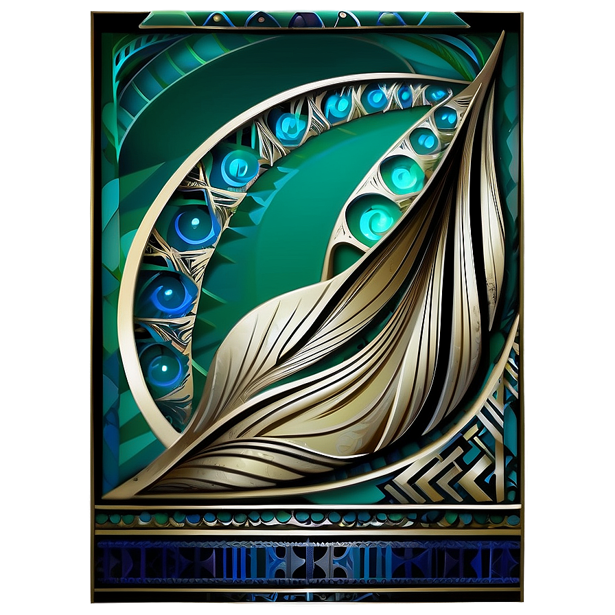 Art Deco Print Png 06202024 PNG image