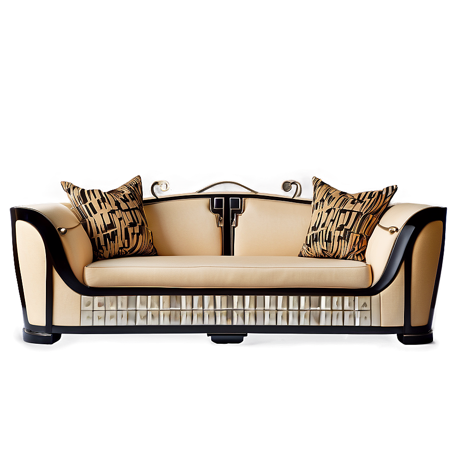 Art Deco Sofa Style Png 05252024 PNG image