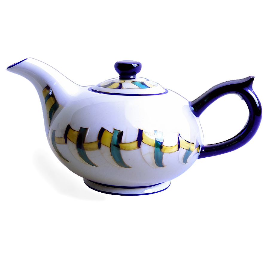 Art Deco Teapot Png 06132024 PNG image