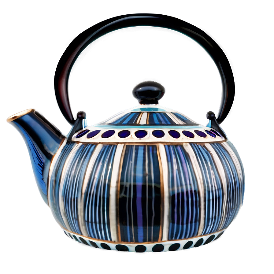 Art Deco Teapot Png 06132024 PNG image