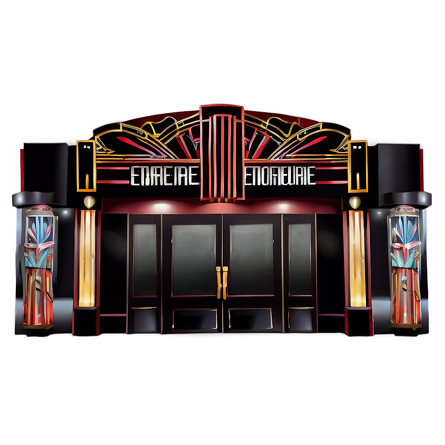 Art Deco Theatre Entrance Png Oas PNG image