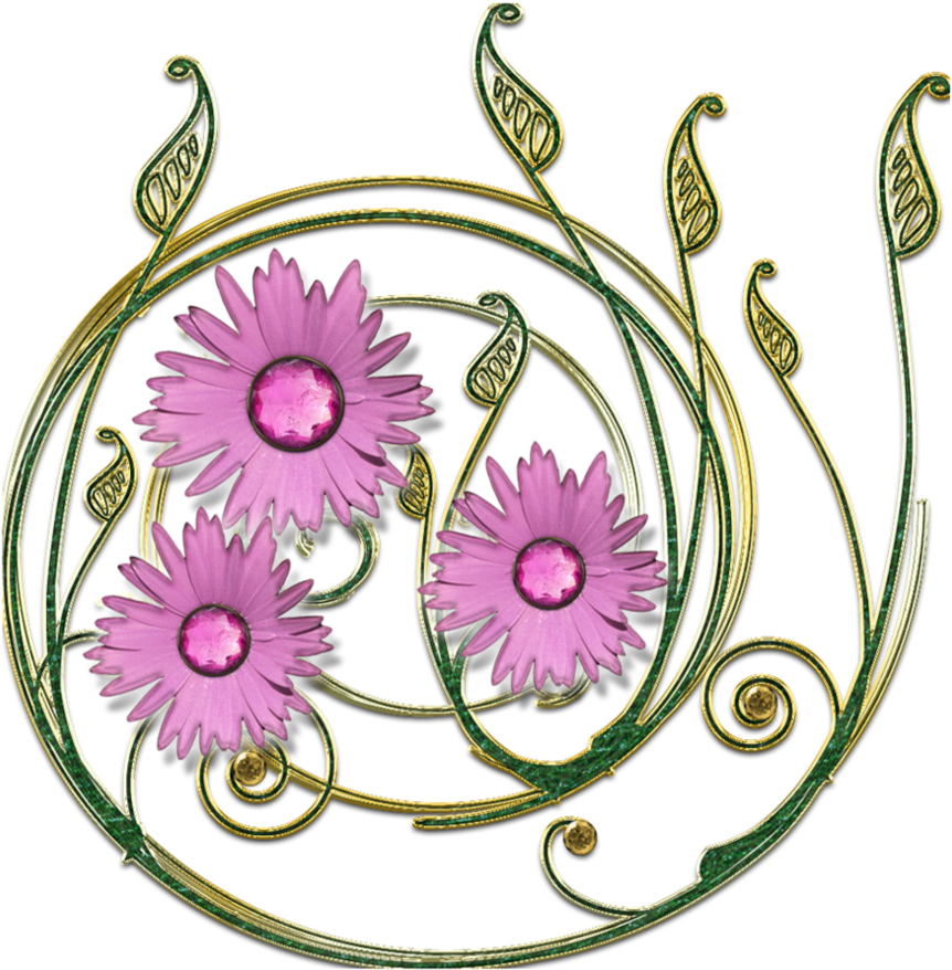 Art Nouveau Floral Design.png PNG image