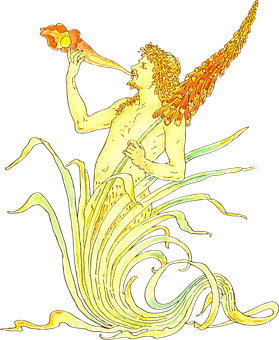 Art_ Nouveau_ Floral_ Fantasy PNG image