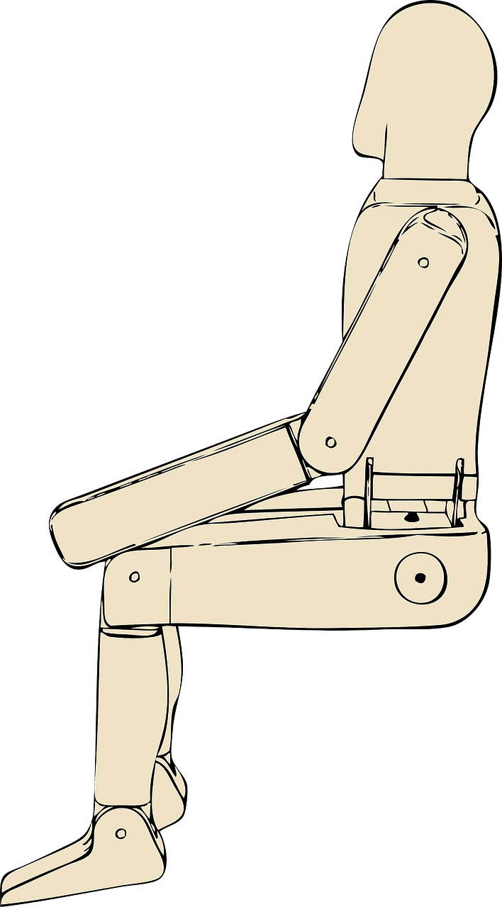 Articulated Mannequin Seated Pose PNG image