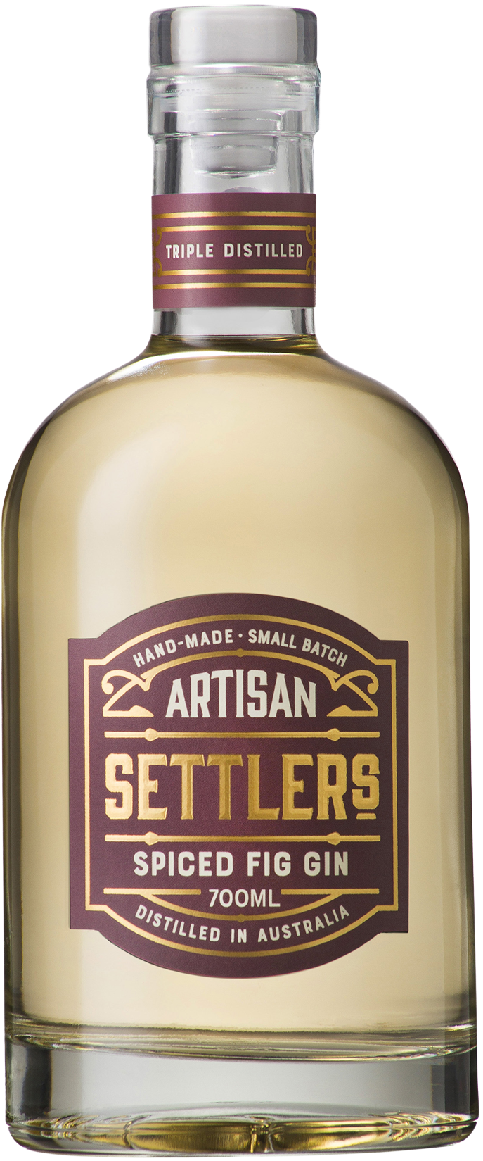 Artisan Settlers Spiced Fig Gin Bottle PNG image