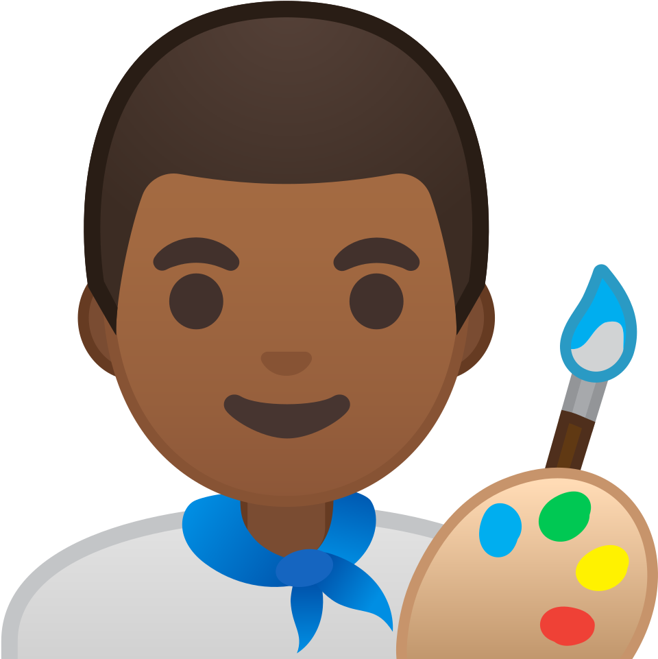 Artist Emoji With Palette PNG image