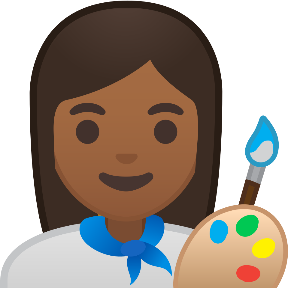 Artist Emoji With Palette PNG image