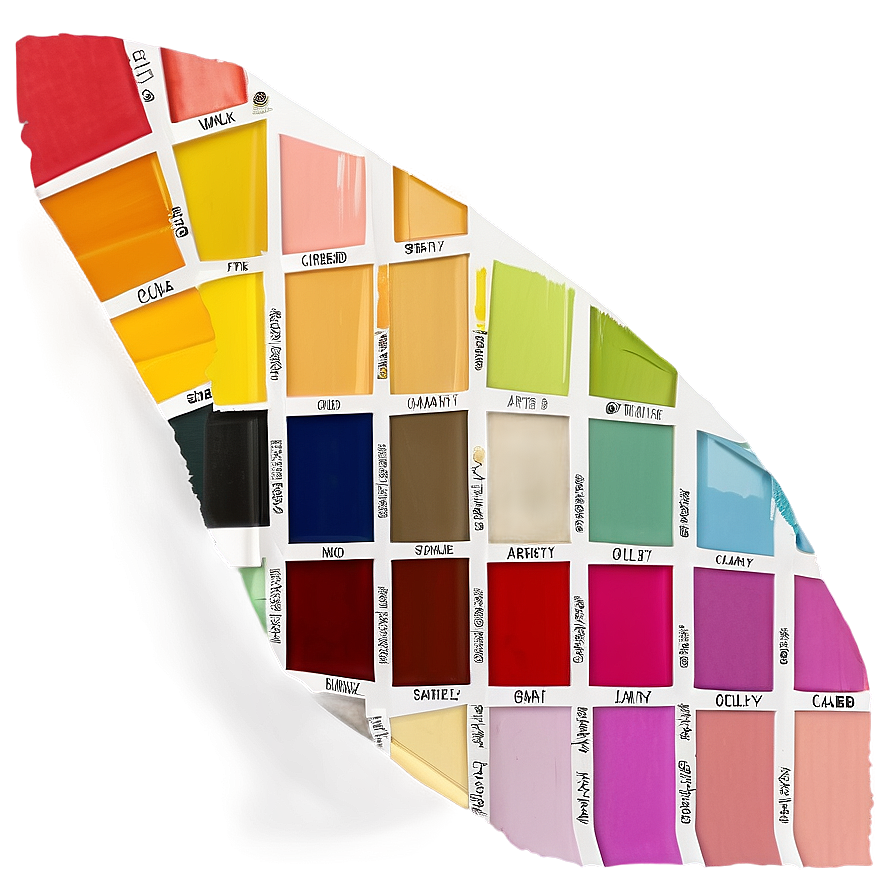 Artist Paint Swatch Guide Png Tpw PNG image