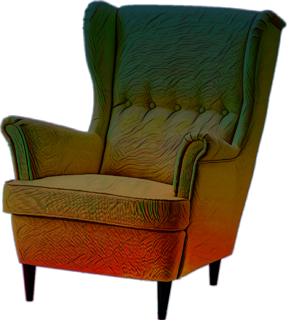 Artistic Armchair Design PNG image