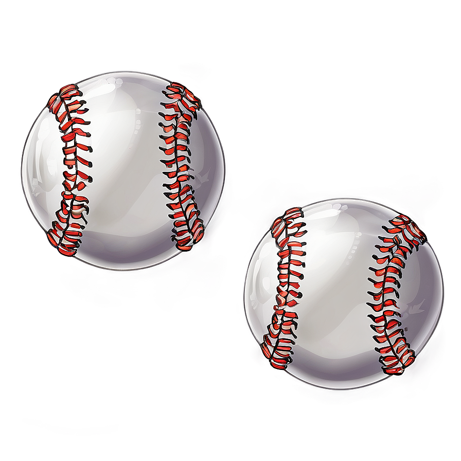 Artistic Baseball Stitching Drawing Png 10 PNG image