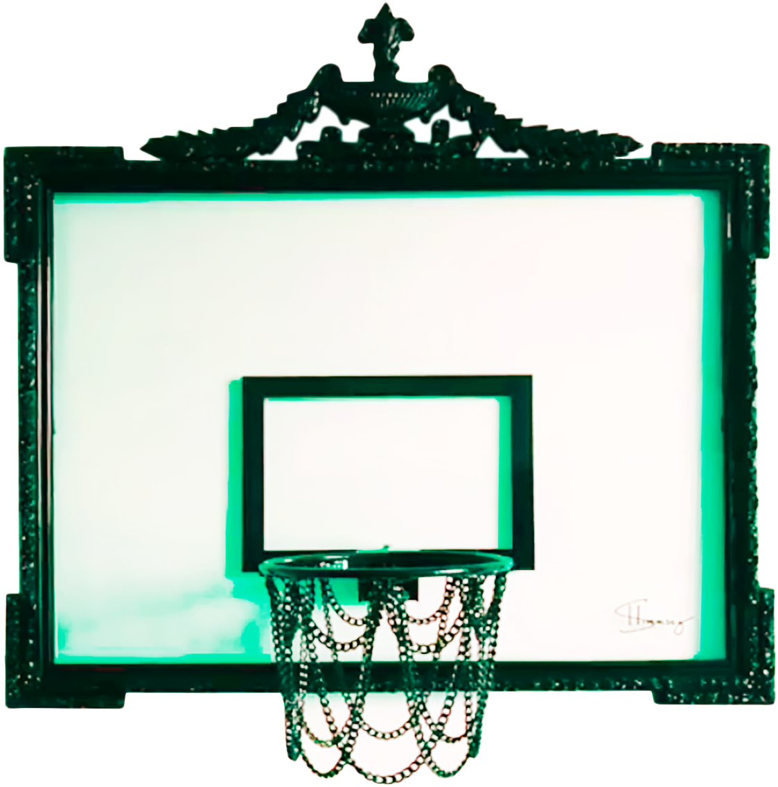 Artistic Basketball Hoop Frame PNG image