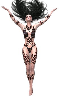 Artistic Bodypaint Dancer.jpg PNG image