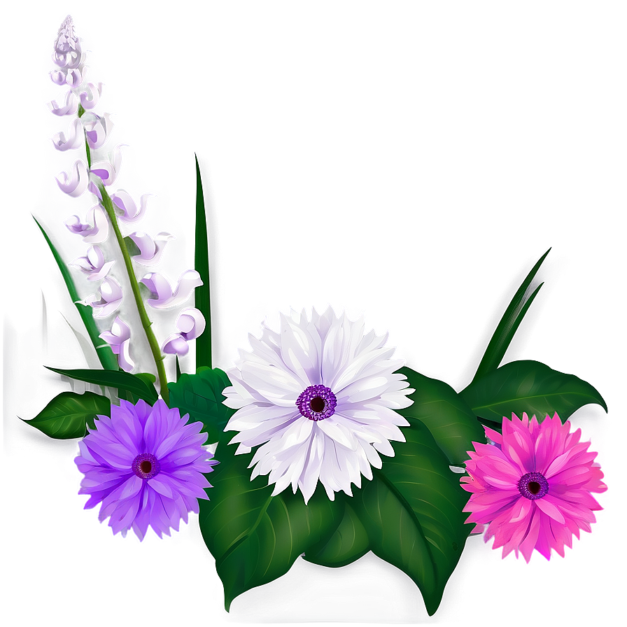 Artistic Flower Composition Png 62 PNG image