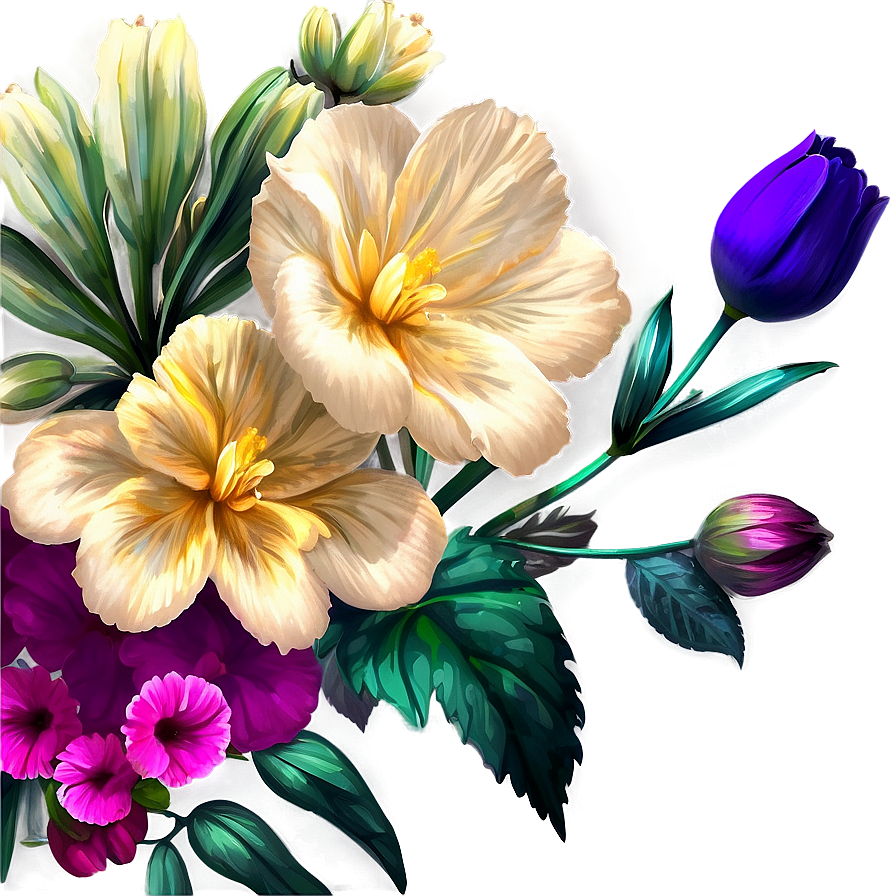 Artistic Flower Composition Png 8 PNG image