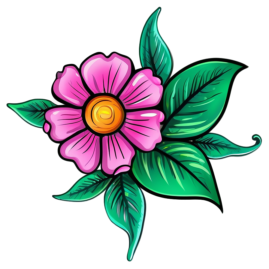 Artistic Flower Sketch Png 06272024 PNG image