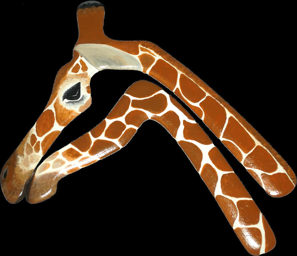 Artistic Giraffe Head Painting PNG image