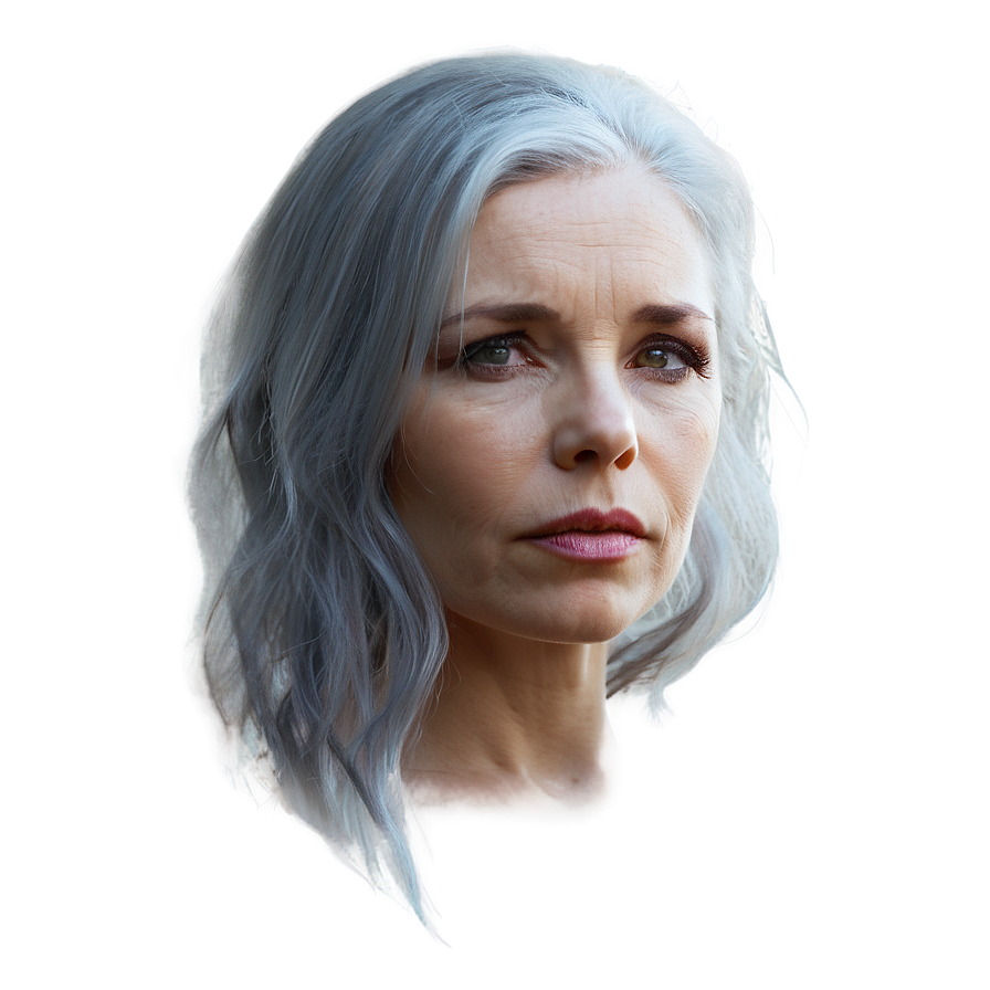 Artistic Grey Hair Png Cbt73 PNG image