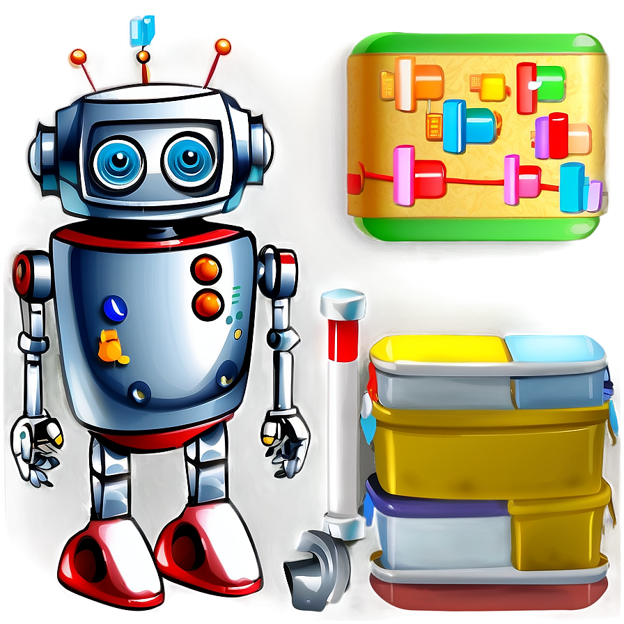 Artistic Robot Clipart Png 06262024 PNG image