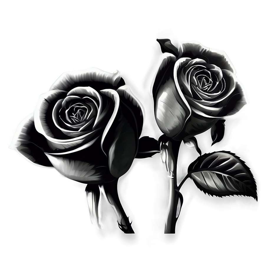 Artistic Rose Black And White Png 06132024 PNG image