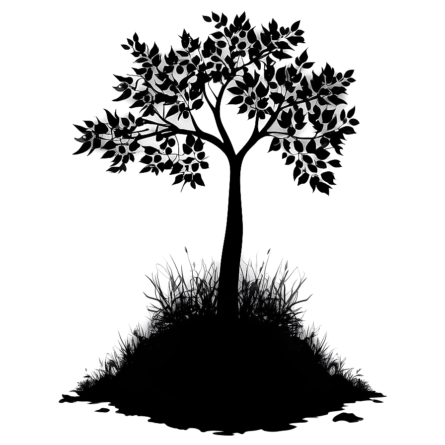 Artistic Tree Silhouette Png Mtf PNG image