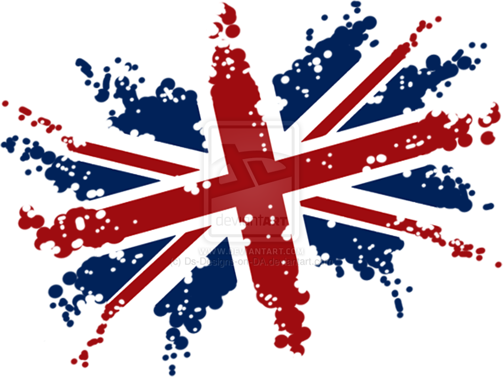 Artistic Union Jack Splatter Design PNG image