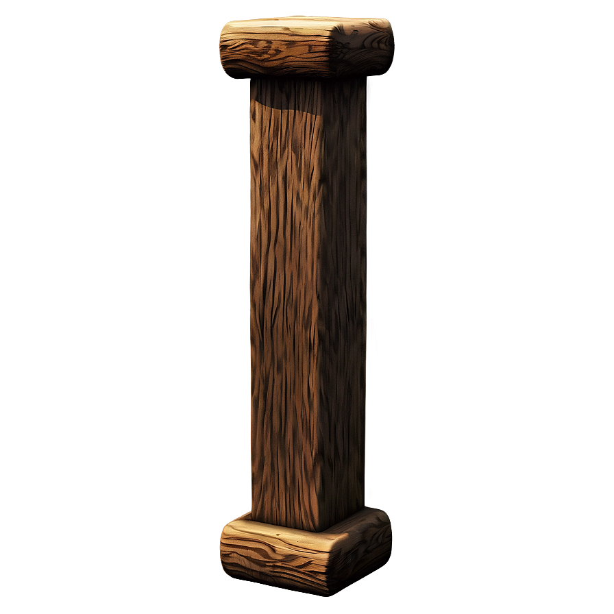 Artistic Wooden Post Png 06272024 PNG image