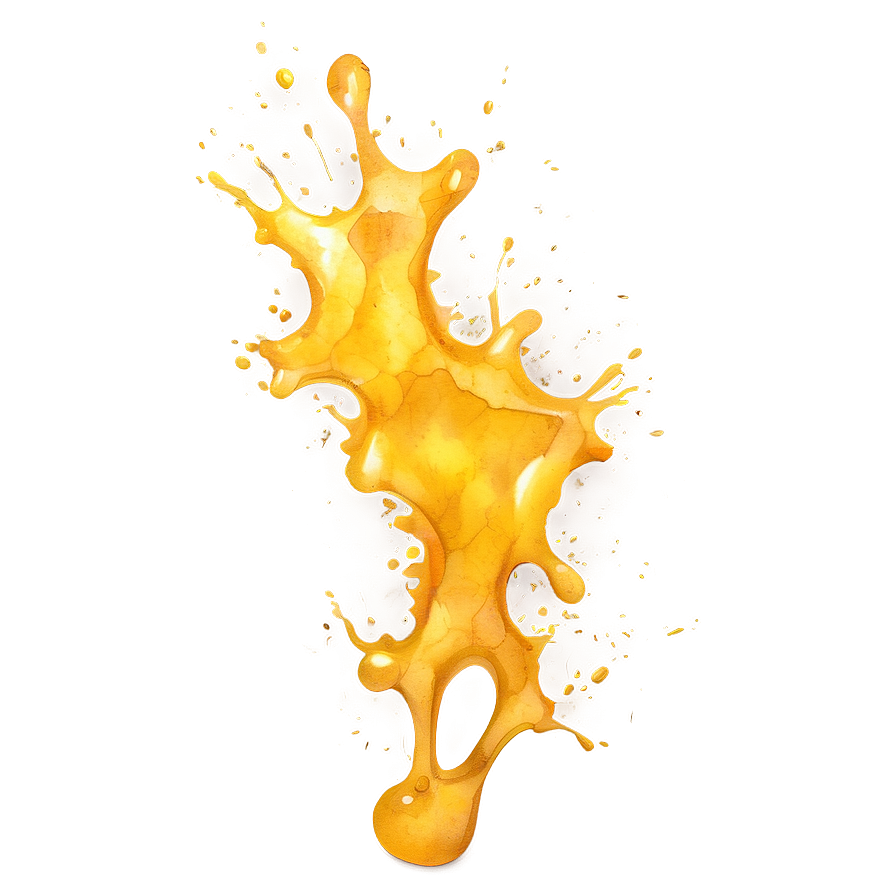 Artistic Yellow Watercolor Splash Png 05062024 PNG image