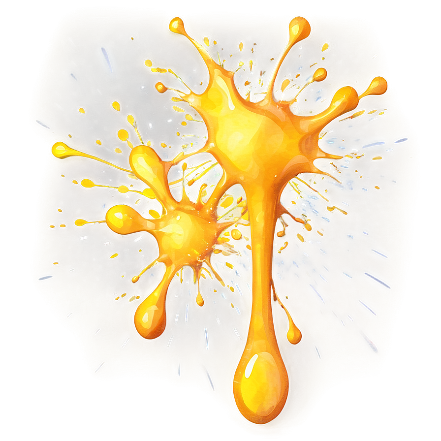 Artistic Yellow Watercolor Splash Png Ysf PNG image