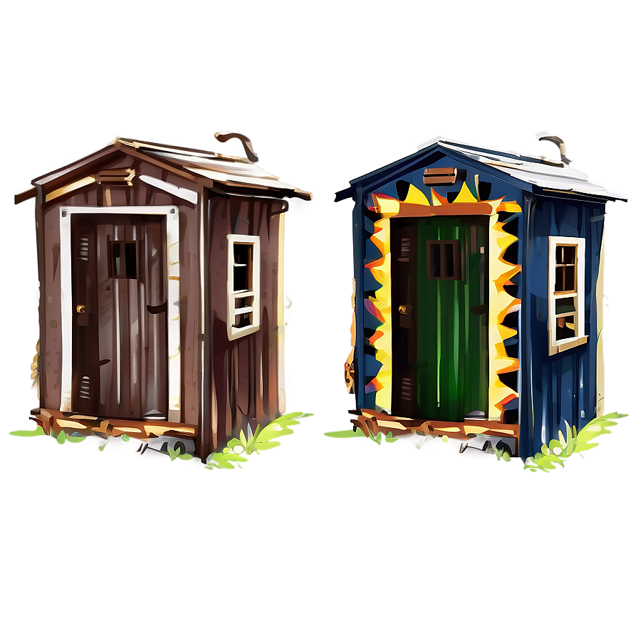 Artistically Painted Outhouse Png 49 PNG image