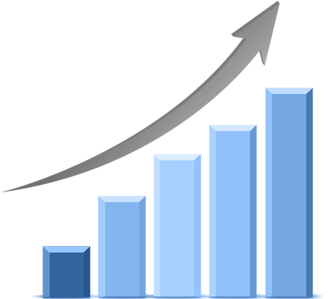 Ascending Bar Graphwith Trendline PNG image